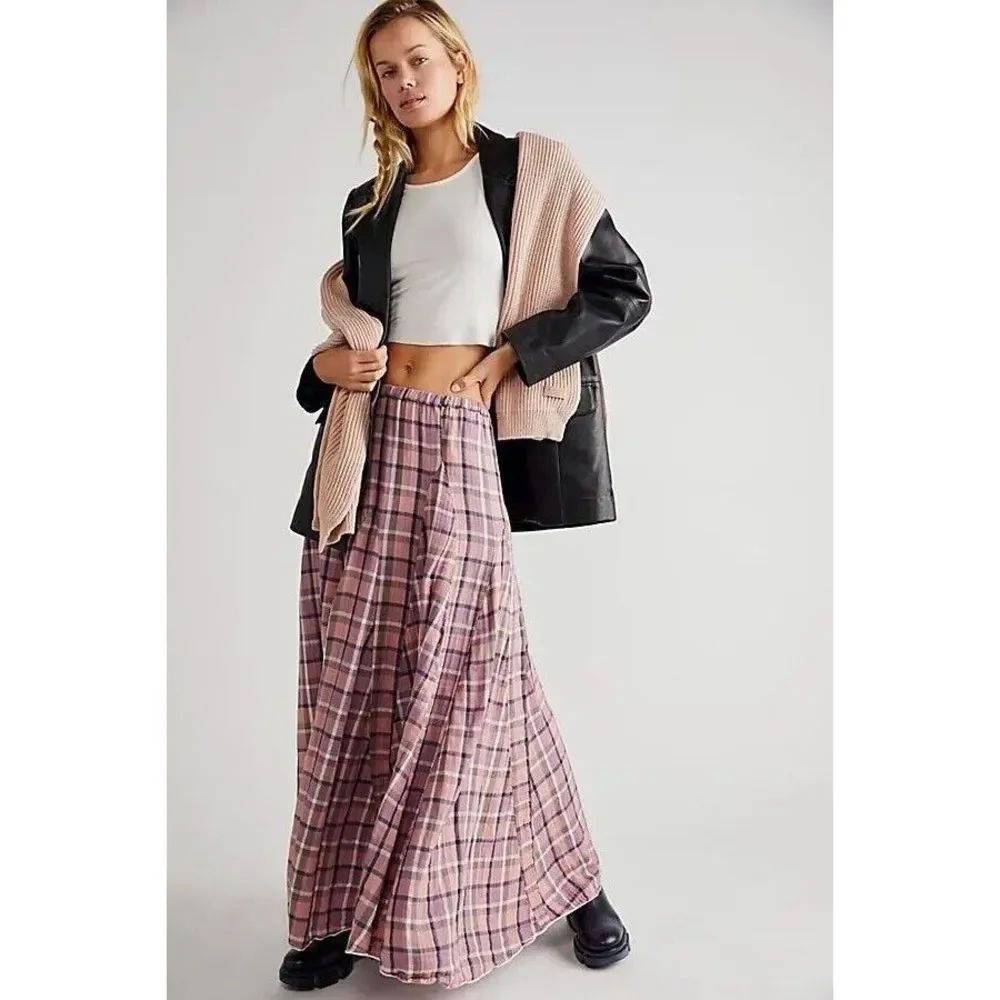 New Free People X Cp Shades Lily Cotton Maxi Skirt Size Xs